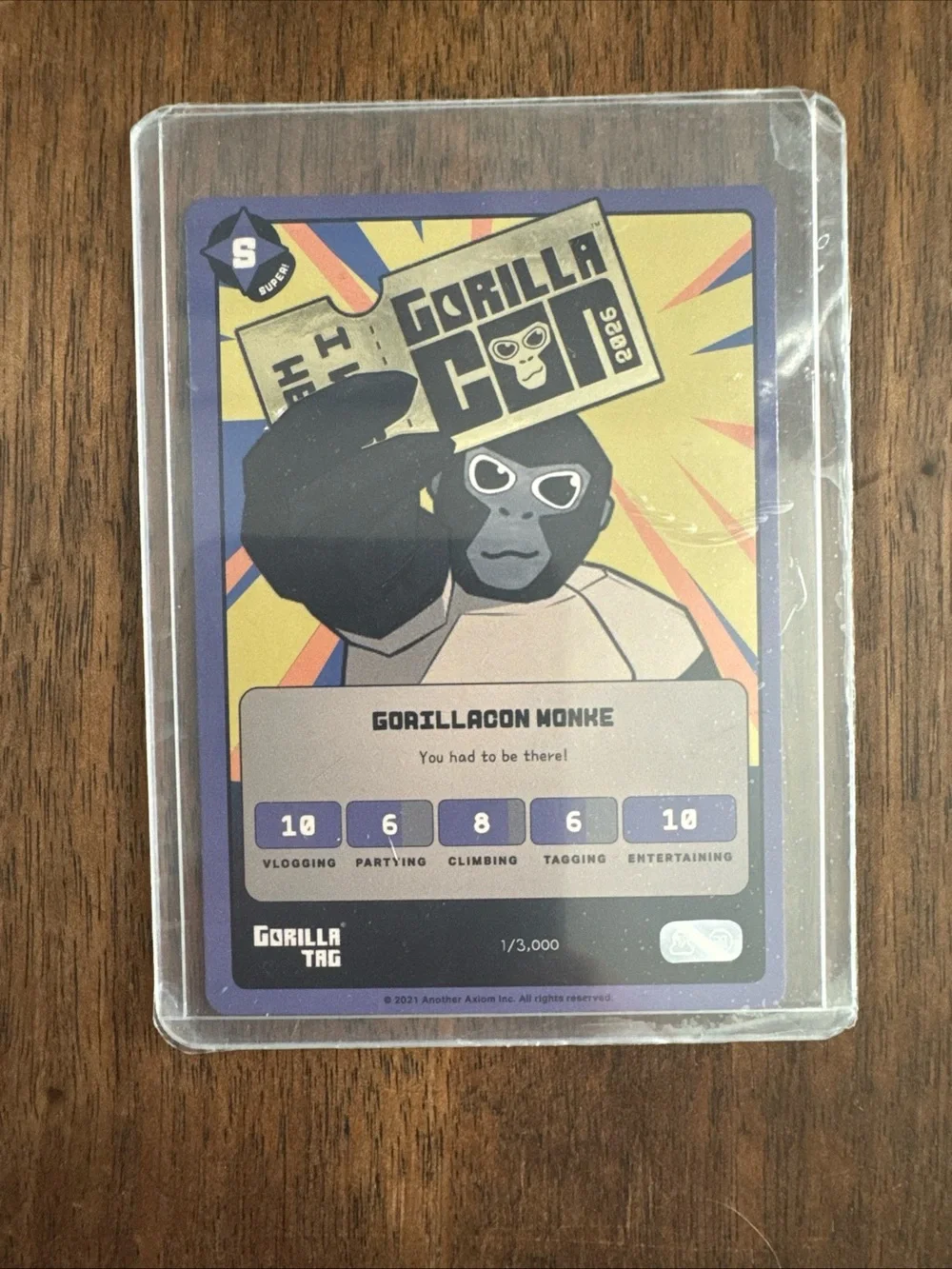 Gorillacon Monke Trading Card - Purple & Yellow